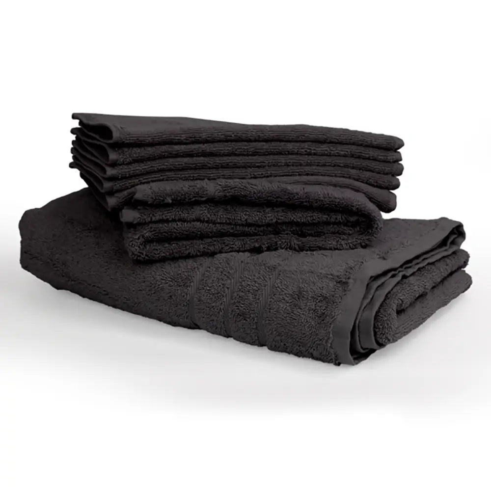 Cotton Towel Bundle 500gsm – Bath Sheet, Hand Towel & Face Cloth Set (Anthracite)