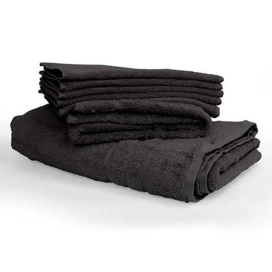 Cotton Towel Bundle 500gsm – Bath Sheet, Hand Towel & Face Cloth Set (Anthracite)