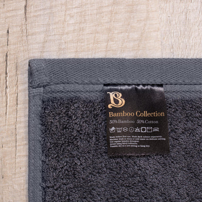 Ultimate Bamboo Face Cloth – 700 GSM Eco-Luxury – Charcoal Grey