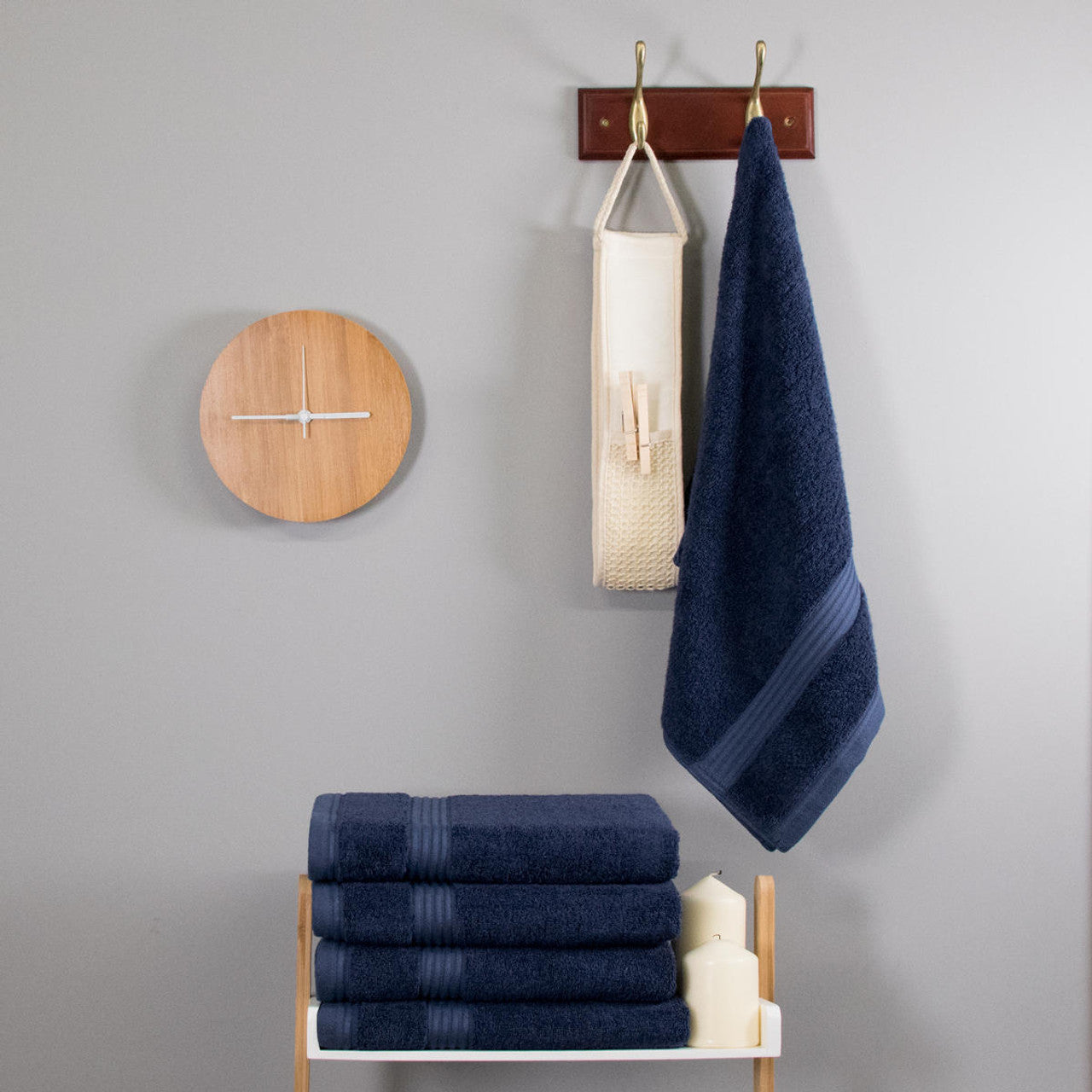 Ultimate Bamboo Hand Towel – 700 GSM Eco-Luxury – Navy Blue