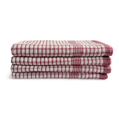 Wonder Dry Cotton Tea Towels – Pack of 4 in Red
